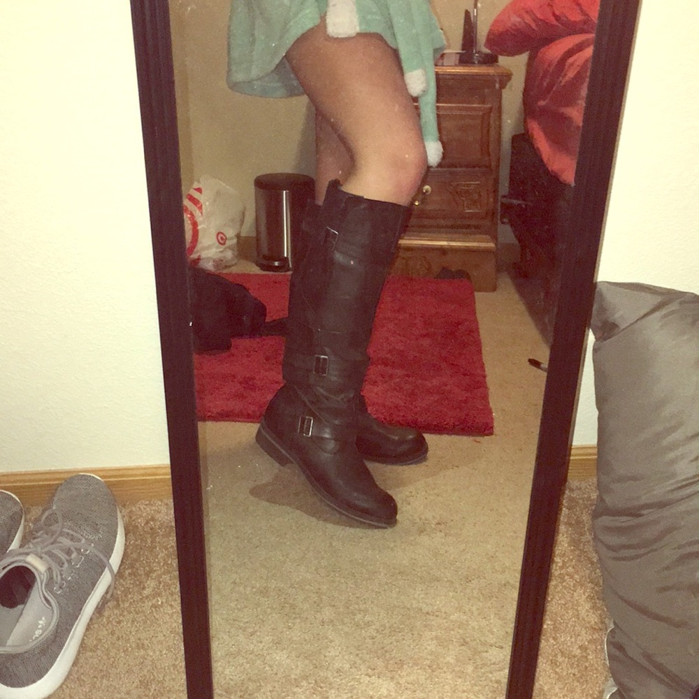 Madden Girl Knee-High Leather Boots